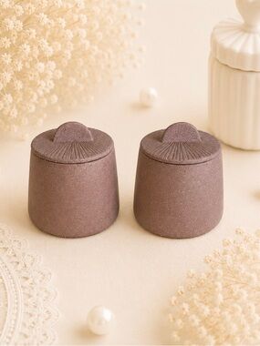 Magenta Citrine Spice Jars or Cream and sugar Jars (NIB)